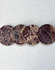 Chocolate Marble Oversized Coasters | Set of 4