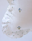 Toddler Ruffle Miniature Bed Pillow | Blue Floral