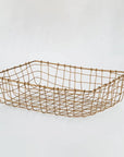 Brass Low Wire Basket | Large