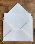 Handmade MoMa Deckled Pressed Papier Flatcards with Envelopes | Set of 6