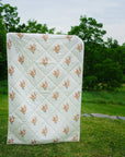 Hand Block Printed Reversible Quilt | Autumn
