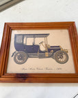 Collection of Framed Vintage Cars circa 1800s & 1900s
