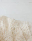 Waffle Knit Ivory Blanket | Twin