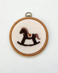 Round Rocking Horse | Hoop Heirloom Hand-Embroidered Nursery Keepsake