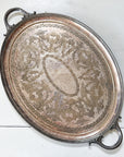 Antique Engraved Mappin Bros. English Silver Tray | Old Sheffield, England
