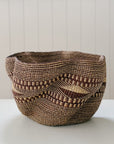 Large Pakurigo Wave Basket No. 14 | Brown + Natural