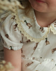 Girls Vintage Duck Collared Dress