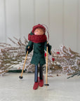 Handmade New England XC Skier Ornament | Evergreen