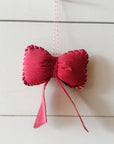 Hand-stitched “Bow” Ornament | Made in VT