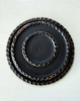 Round Scalloped Potter's Trays | Charcoal