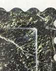 Scallop Edge Marble Box Tray | Moss
