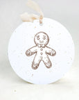 Gingerbread Man | Set of 3 Plantable Gift Tags