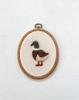 Oval Mallard Duck | Hoop Heirloom Hand-Embroidered Nursery Keepsake