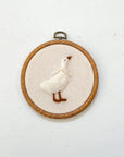 Round Goose | Hoop Heirloom Hand-Embroidered Nursery Keepsake