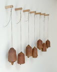 Hand Thrown Ceramic Hanging Bell | Desert Brown