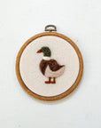 Round Mallard Duck | Hoop Heirloom Hand-Embroidered Nursery Keepsake