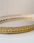 Vintage Gold Mirrored Filigree Vanity Tray | Large