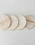 Almond Marble Oversized Coasters | Set of 4