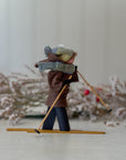 Handmade New England XC Skier Ornament | Chestnut