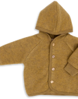 Kids Organic Wool Fleece Button-Down Jacket | Saffron