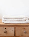 Waffle Knit Ivory Blanket | Twin