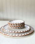 Ceramic Scalloped Coaster | Speckled White
