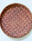 Vintage Winnowing Bamboo Grain Basket