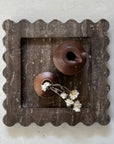 Scallop Edge Marble Box Tray | Affogato Grey