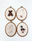 Oval Mallard Duck | Hoop Heirloom Hand-Embroidered Nursery Keepsake