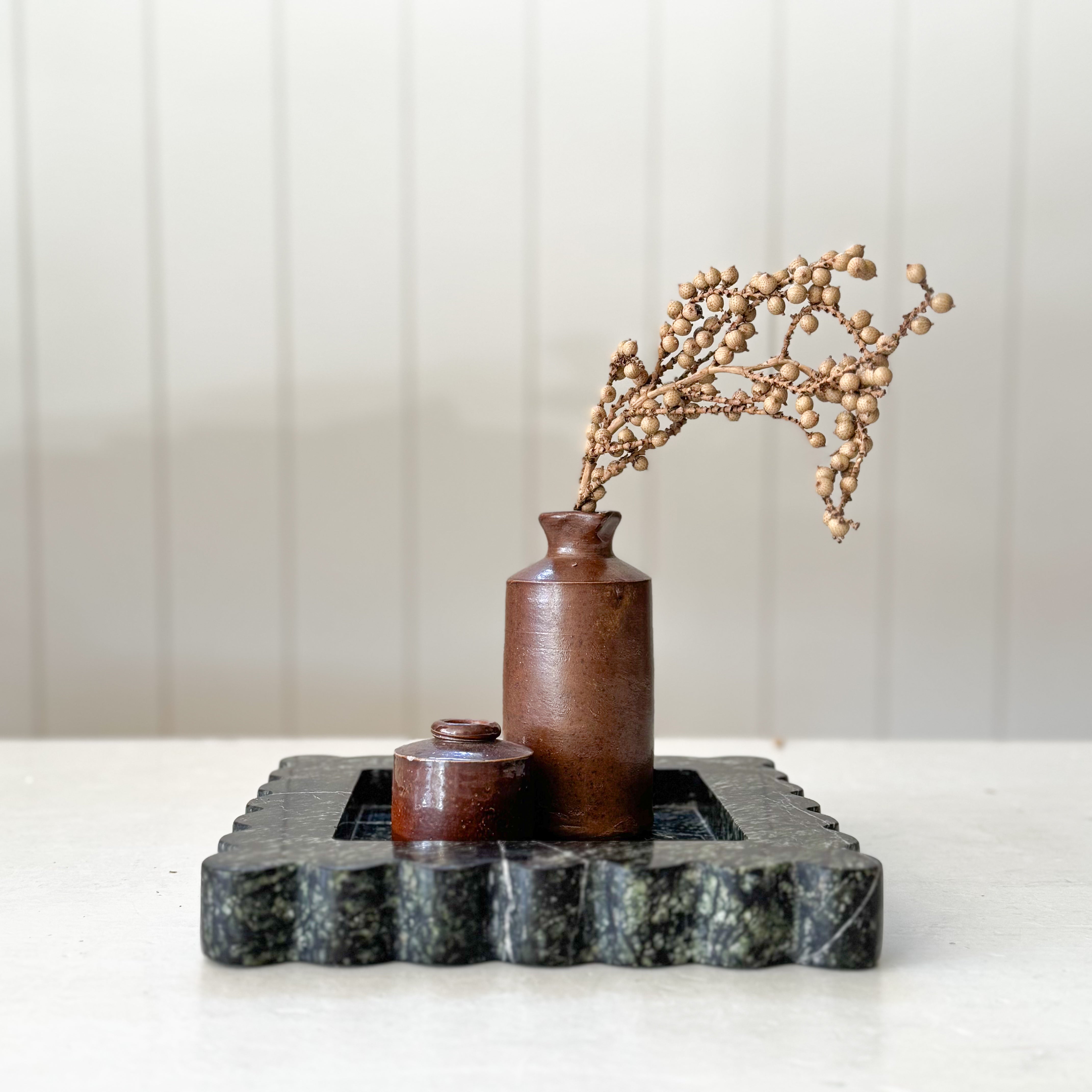 Vintage English Inkwells | British Brown