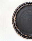Round Scalloped Potter's Trays | Charcoal