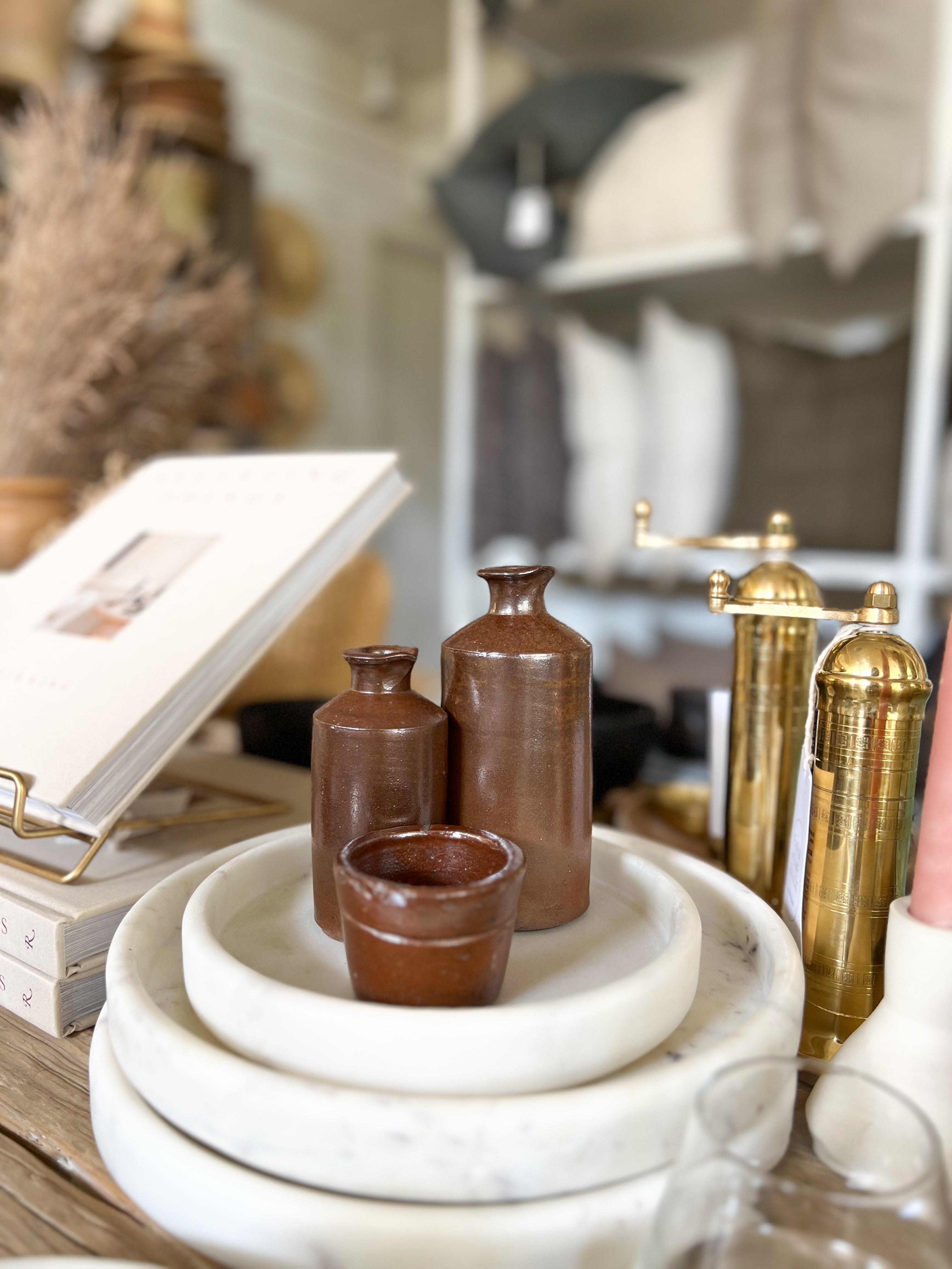 Vintage English Inkwells | British Brown