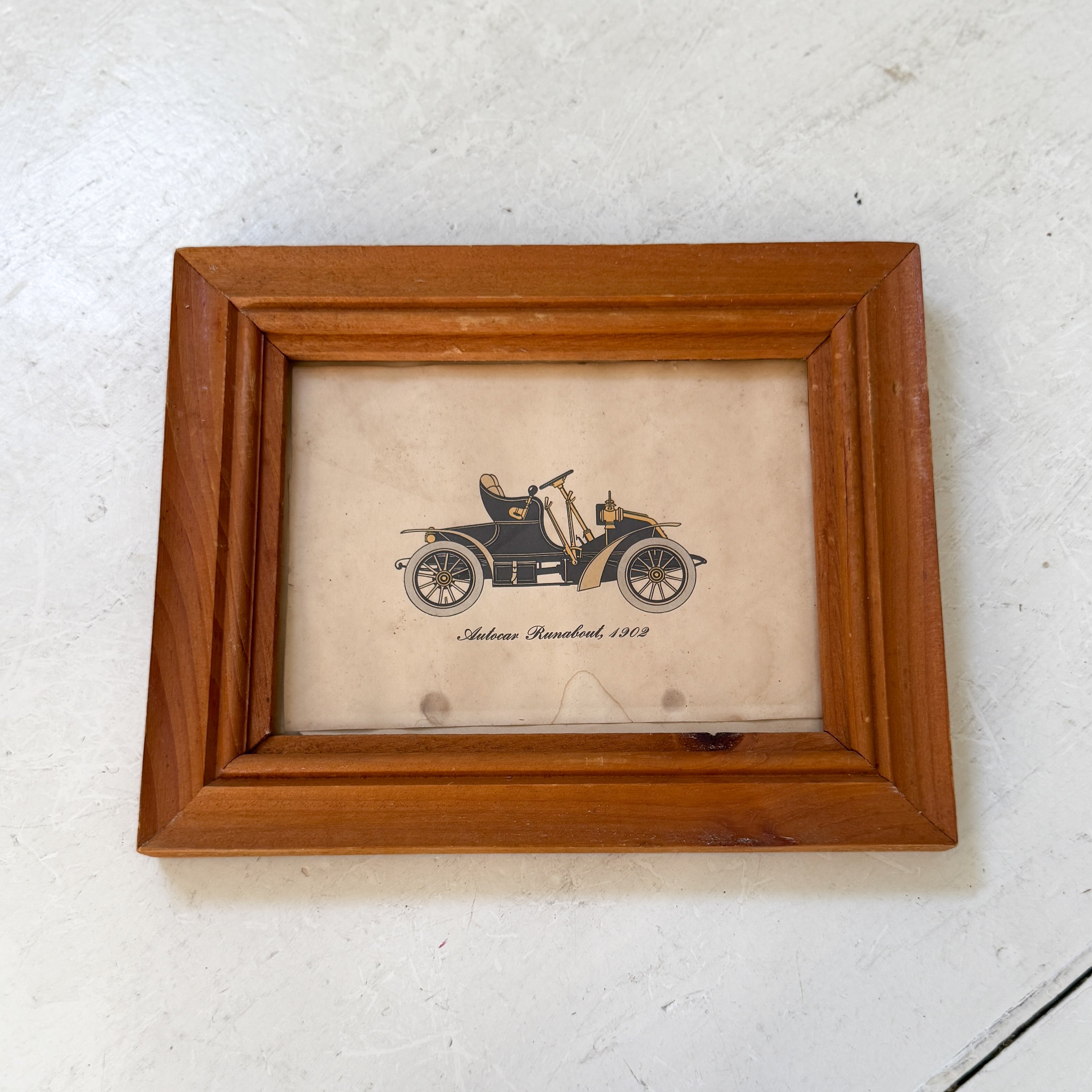Collection of Framed Vintage Cars circa 1800s &amp; 1900s