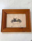 Collection of Framed Vintage Cars circa 1800s & 1900s