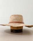 French Market Raffia Sun Hat with Leather Band