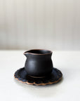 Ceramic Scalloped Coaster | Charcoal