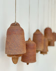 Hand Thrown Ceramic Hanging Bell | Desert Brown