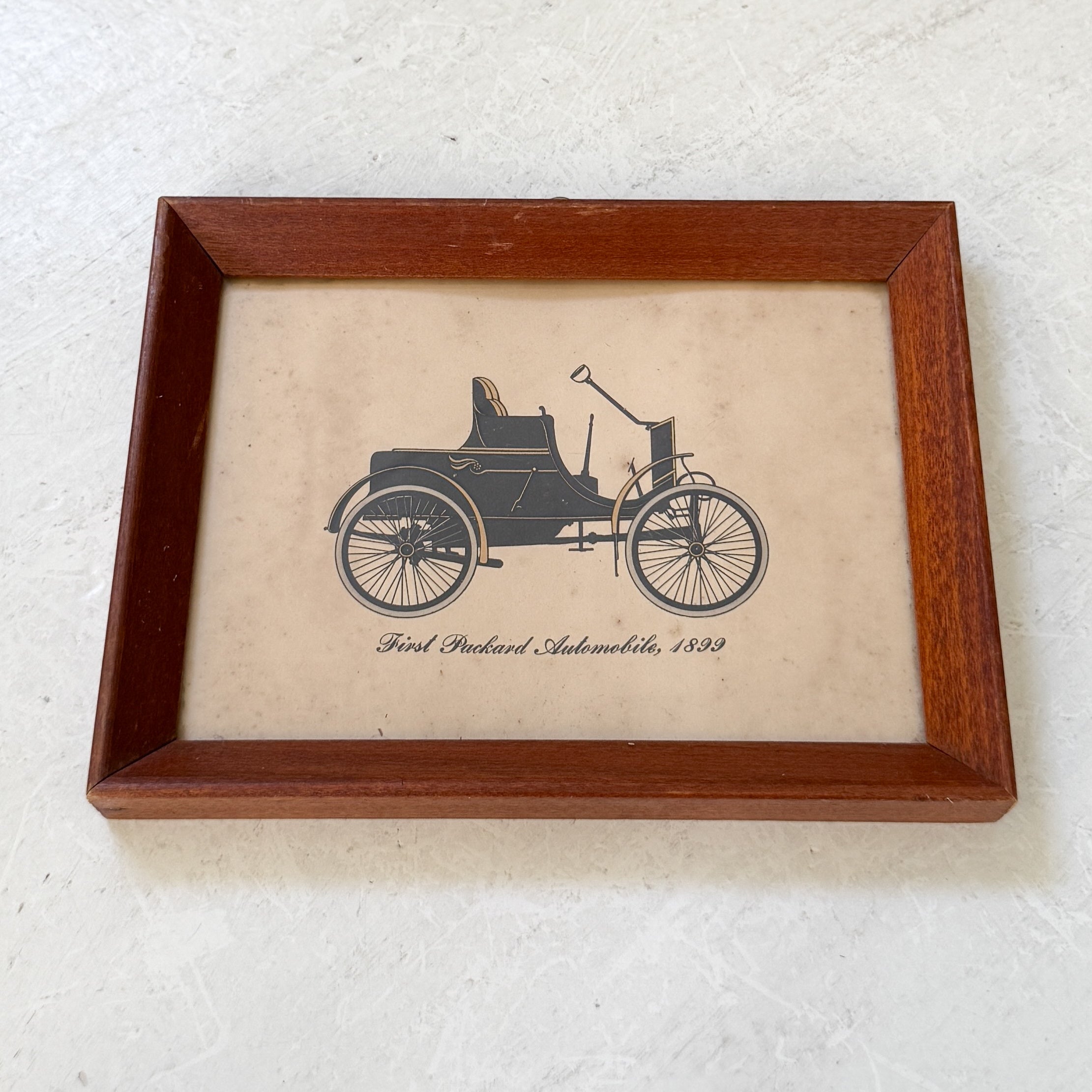 Collection of Framed Vintage Cars circa 1800s &amp; 1900s
