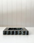 Scallop Edge Marble Box Tray | Moss