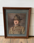 Framed Authentic Vintage WWI Portraits of French & American Generals