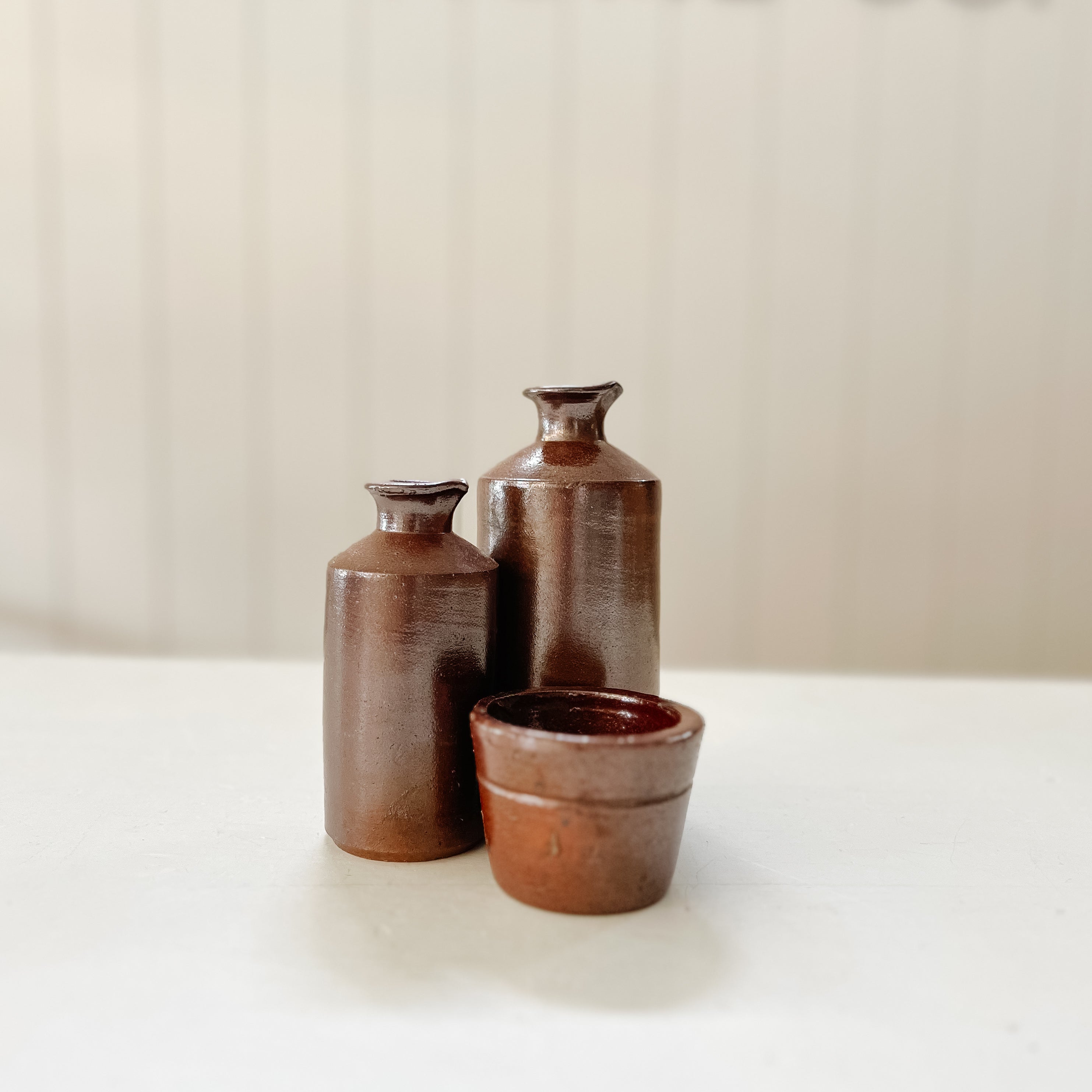 Vintage English Inkwells | British Brown