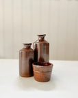 Vintage English Inkwells | British Brown