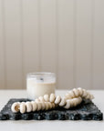 Scallop Edge Long Marble Box Tray | Charcoal