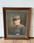 Framed Authentic Vintage WWI Portraits of French & American Generals