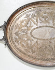 Antique Engraved Mappin Bros. English Silver Tray | Old Sheffield, England