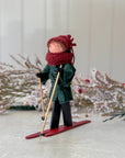 Handmade New England XC Skier Ornament | Evergreen
