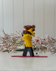 Handmade New England XC Skier Ornament | Butterscotch