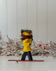 Handmade New England XC Skier Ornament | Butterscotch