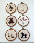 Round Teddy Bear | Hoop Heirloom Hand-Embroidered Nursery Keepsake