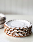 Ceramic Scalloped Coaster | Speckled White
